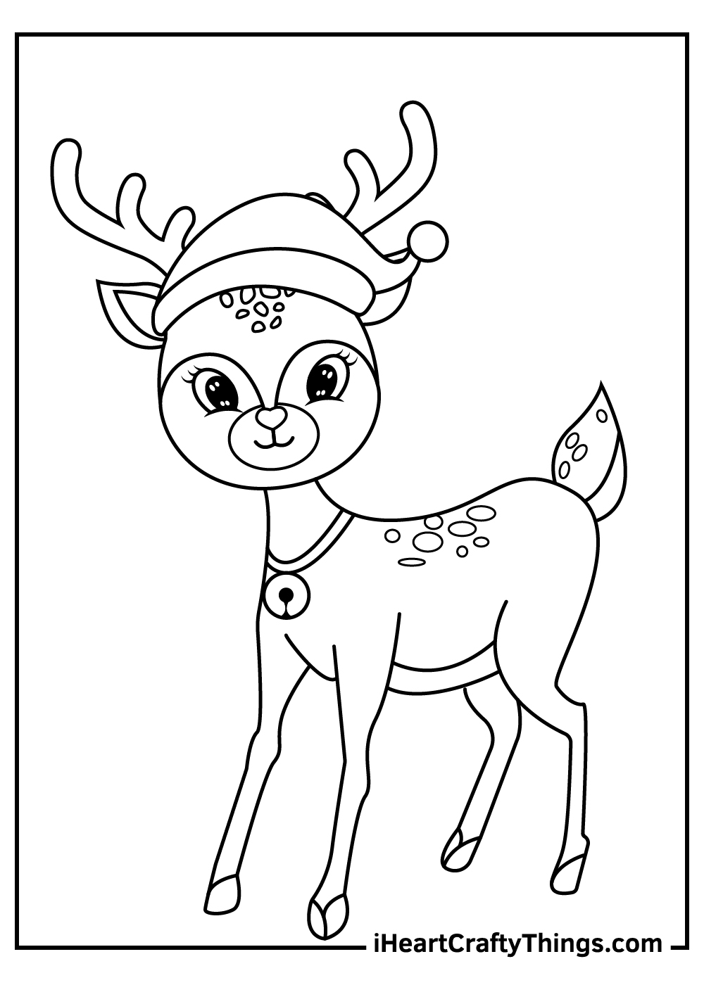 Christmas reindeers coloring pages free printables