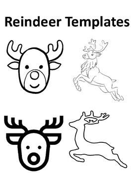 Reindeer templates reindeer coloring page reindeer bulletin board rudolph color