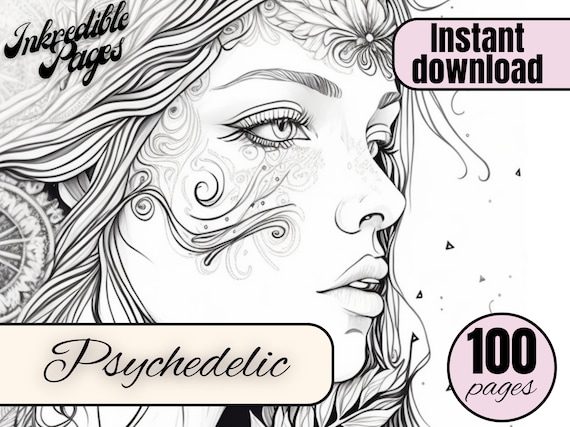 Coloring pages for adults psychedelic to color adult coloring books printable relaxing gift idea instant digital download illustration pdf