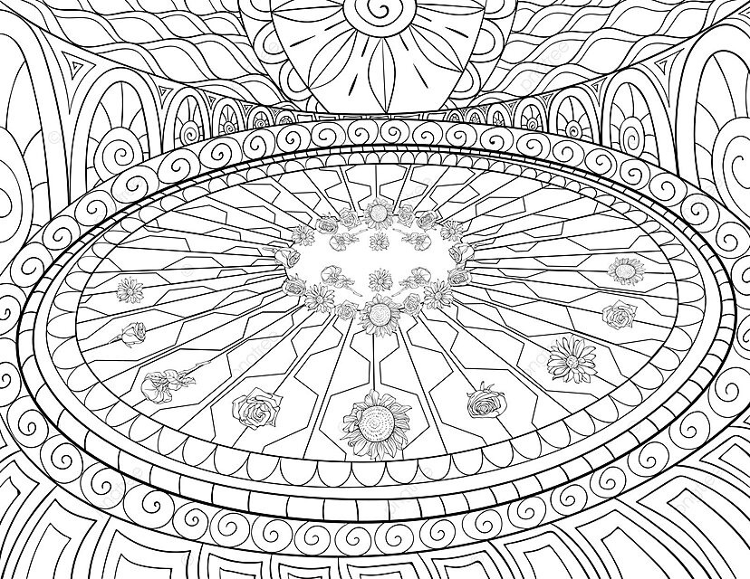 Relaxing with zen mandalas an adult coloring book vector book drawing man drawing ring drawing png and vector with transparent background for free download