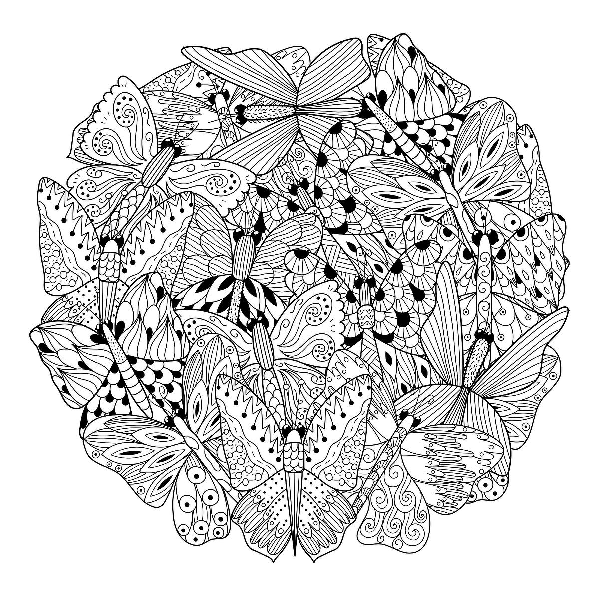 Relaxing coloring pages free printable mandala