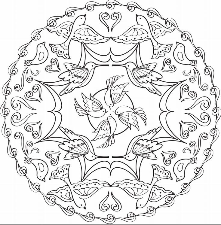 Relax with these free printable coloring pages for adults mandala coloring pages bird coloring pages mandala coloring