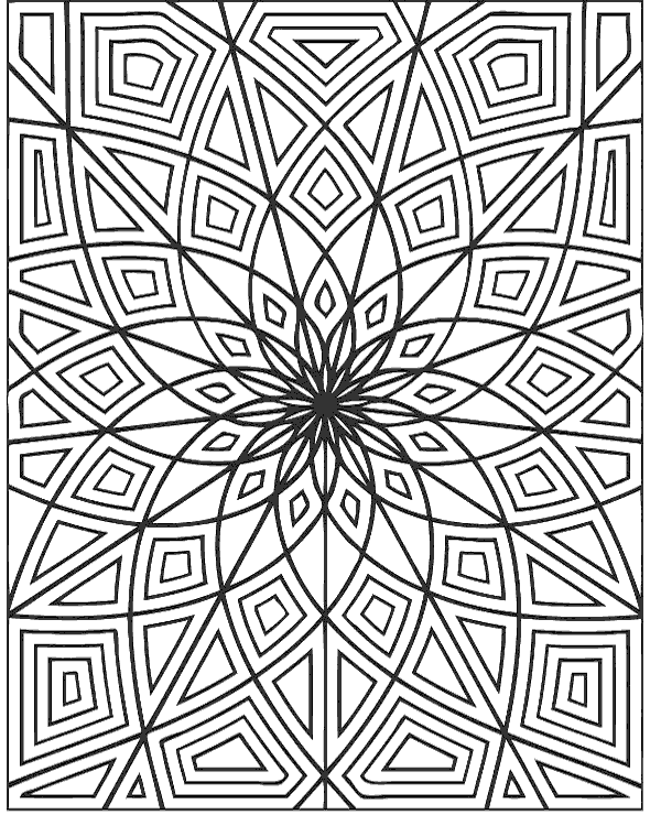 Relaxing picture simple coloring sheet