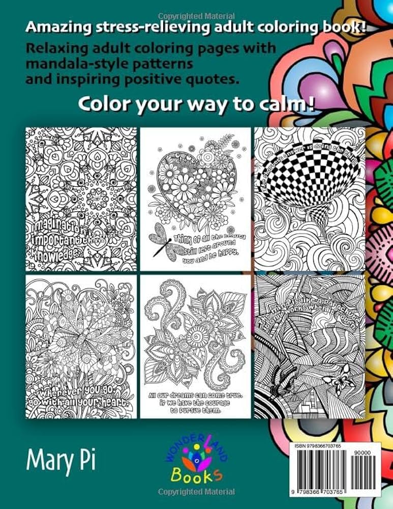 The best coloring book for adults mindfulness and meditation adult coloring pages quotes with stress