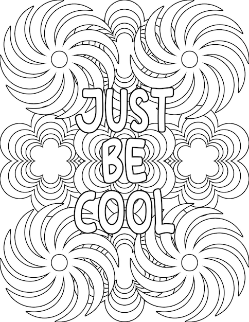 Premium vector motivational coloring pages floral coloring pages for relaxation and stressfree for kids and adult