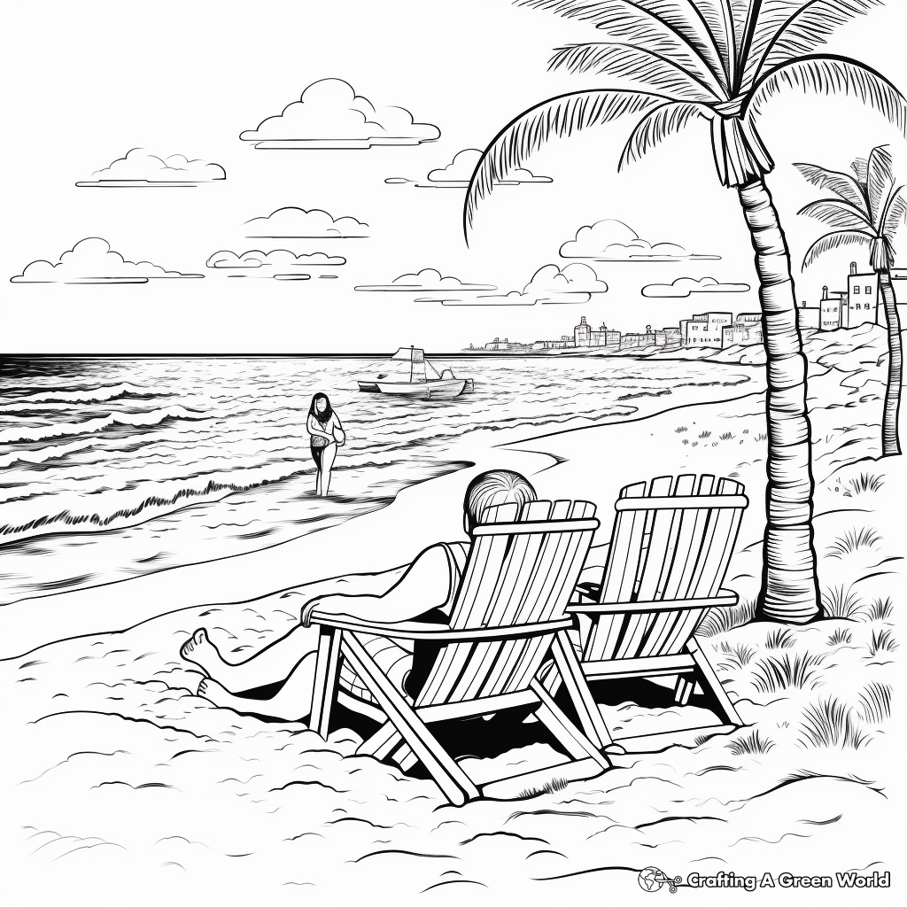 Summer for adults coloring pages