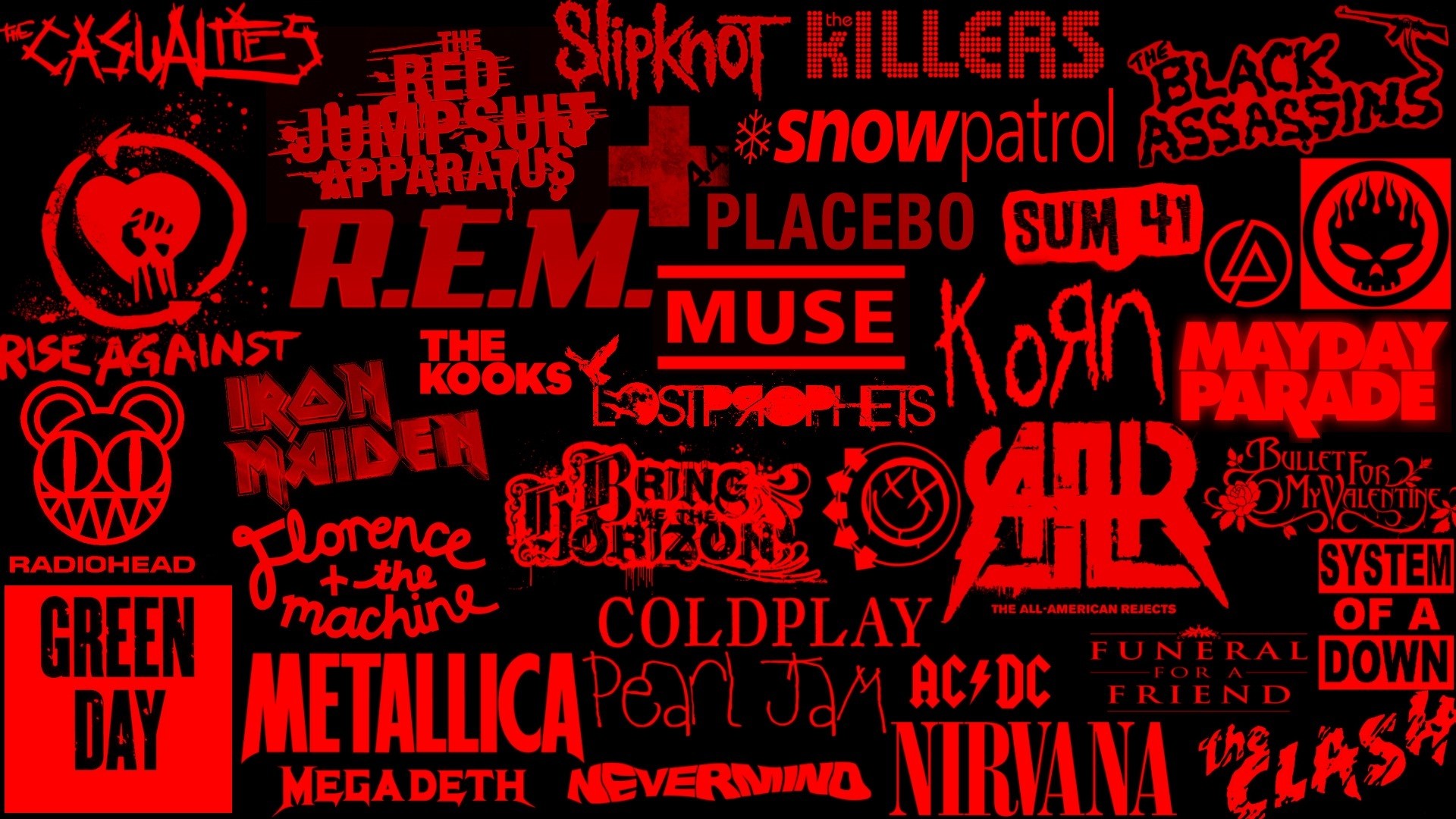 Hd rock music band logos