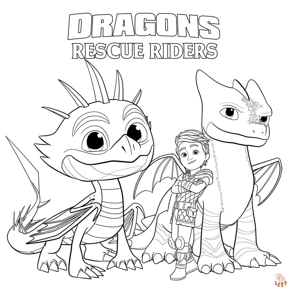 Dragons rescue riders coloring pages