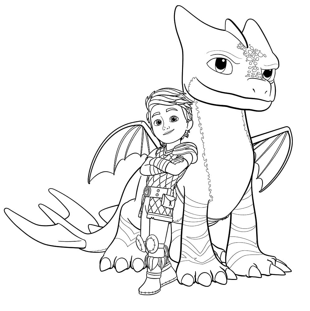 Winger and dak coloring page