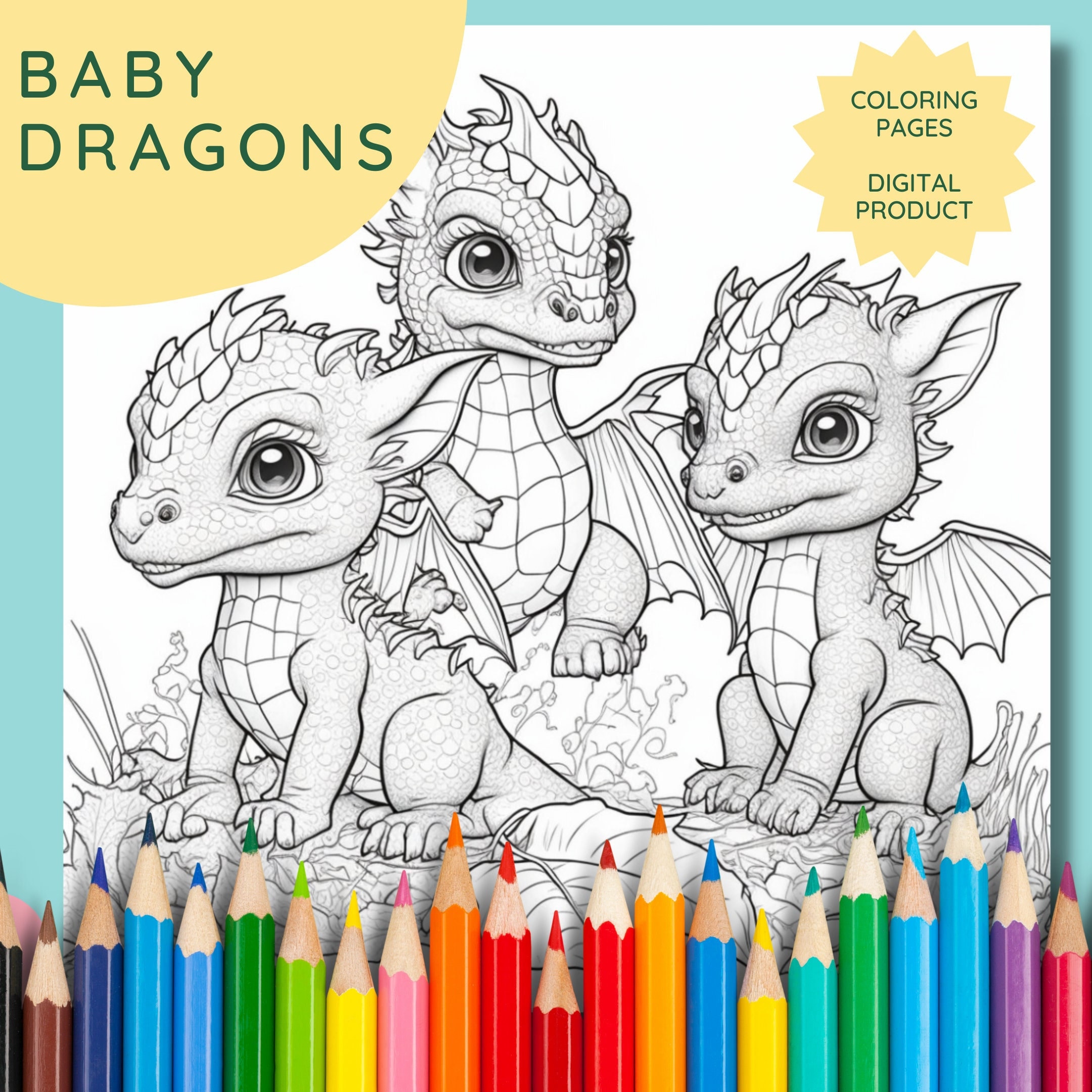 Coloring games baby dragons coloring pages printable holiday games keep the kids busy birthday kids games diy