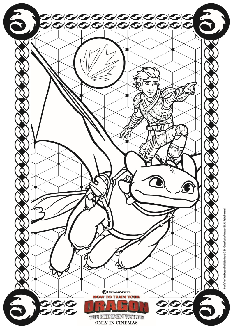 Hidden world coloring page from httyd