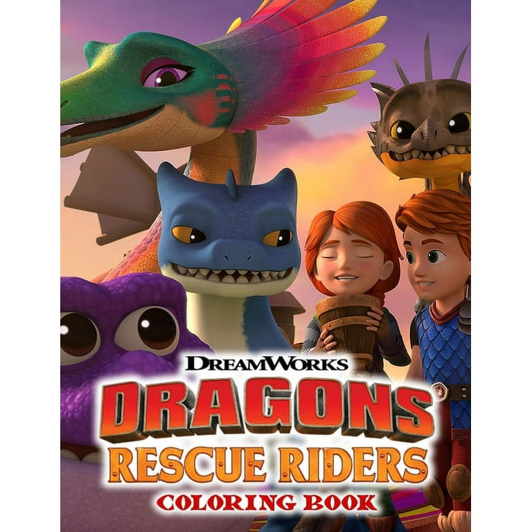 Dragons rescue riders coloring book paperback