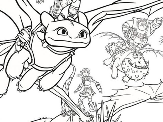 Free easy to print how to train your dragon coloring pages