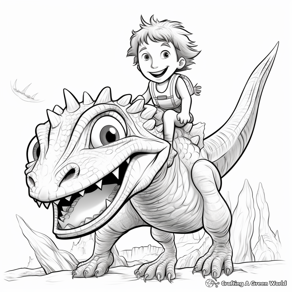 Flying dinosaurs coloring pages