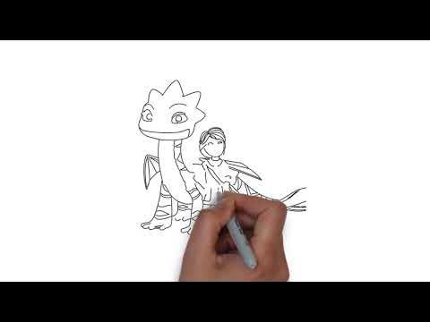 How to draw dragons rescue riders leyla and summer step by step