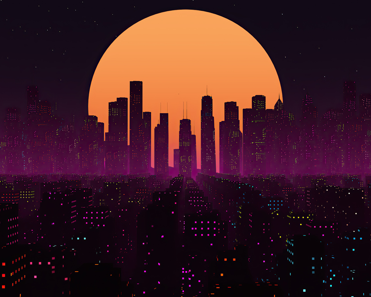 X retrowave city sunset k x resolution hd k wallpapers images backgrounds photos and pictures