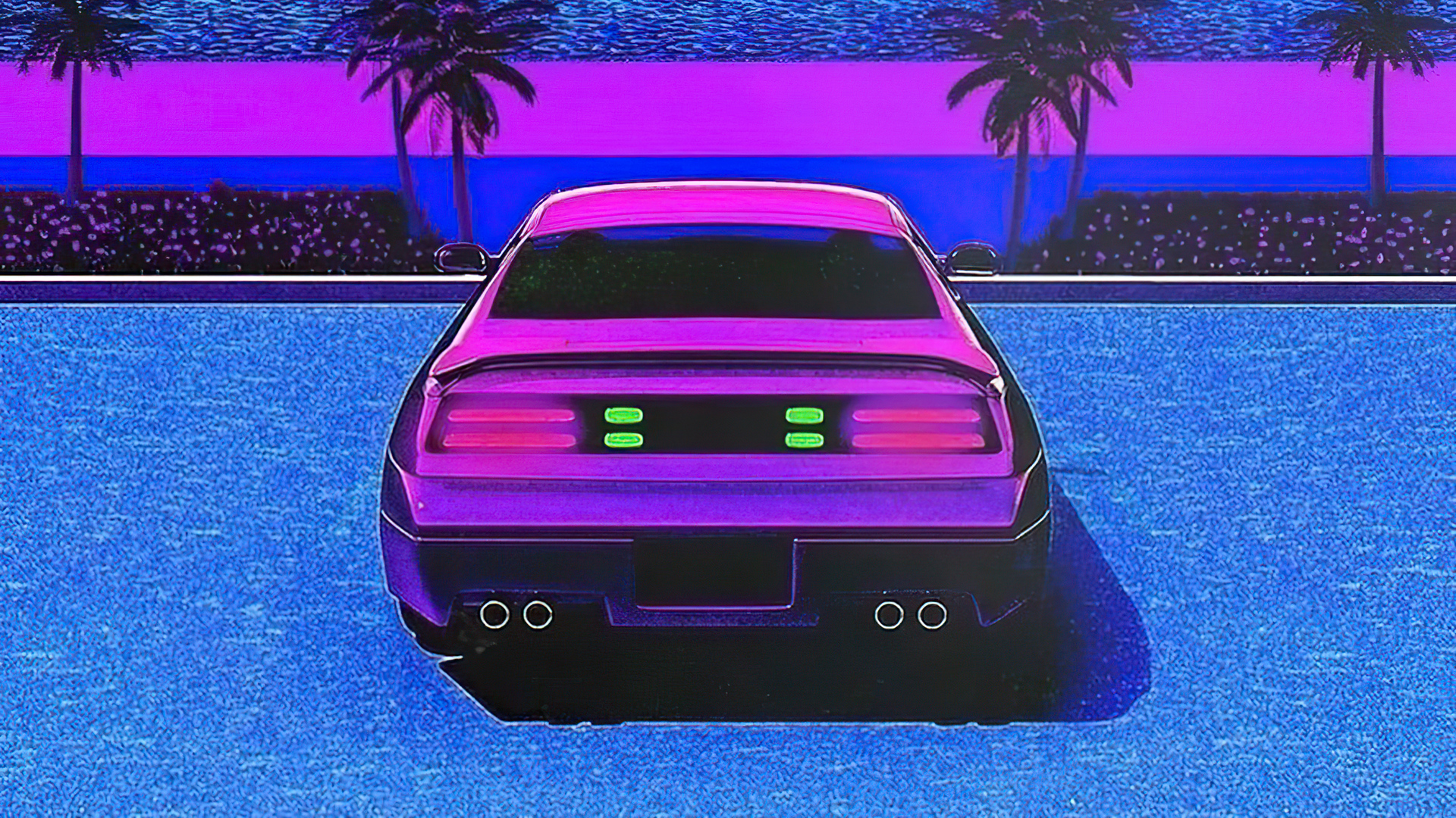X vaporwave retro car at beach k laptop full hd p hd k wallpapers images backgrounds photos and pictures