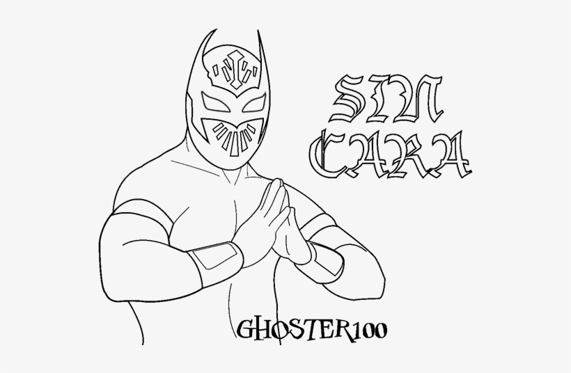 Wwe sin cara and rey mysterio coloring pages printable