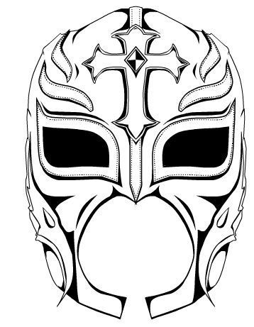 Image result for cardboard mask rey mysterio wwe coloring pages luchador mask coloring mask