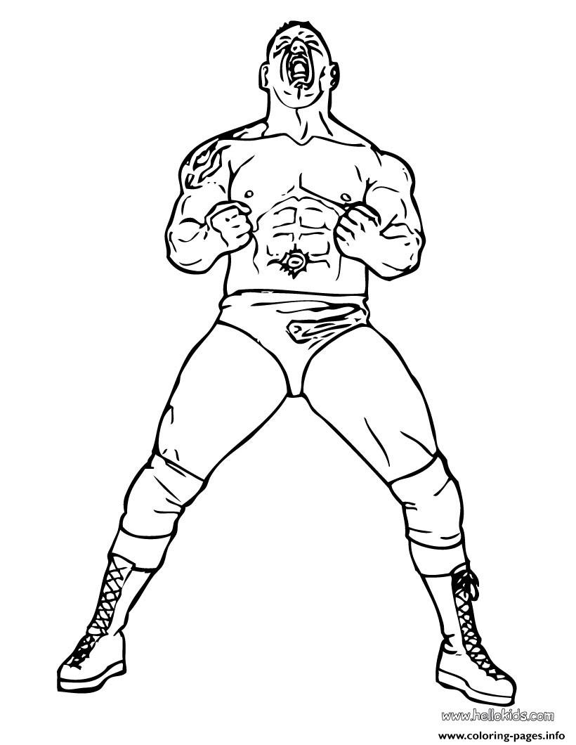 Batista wrestler coloring page printable