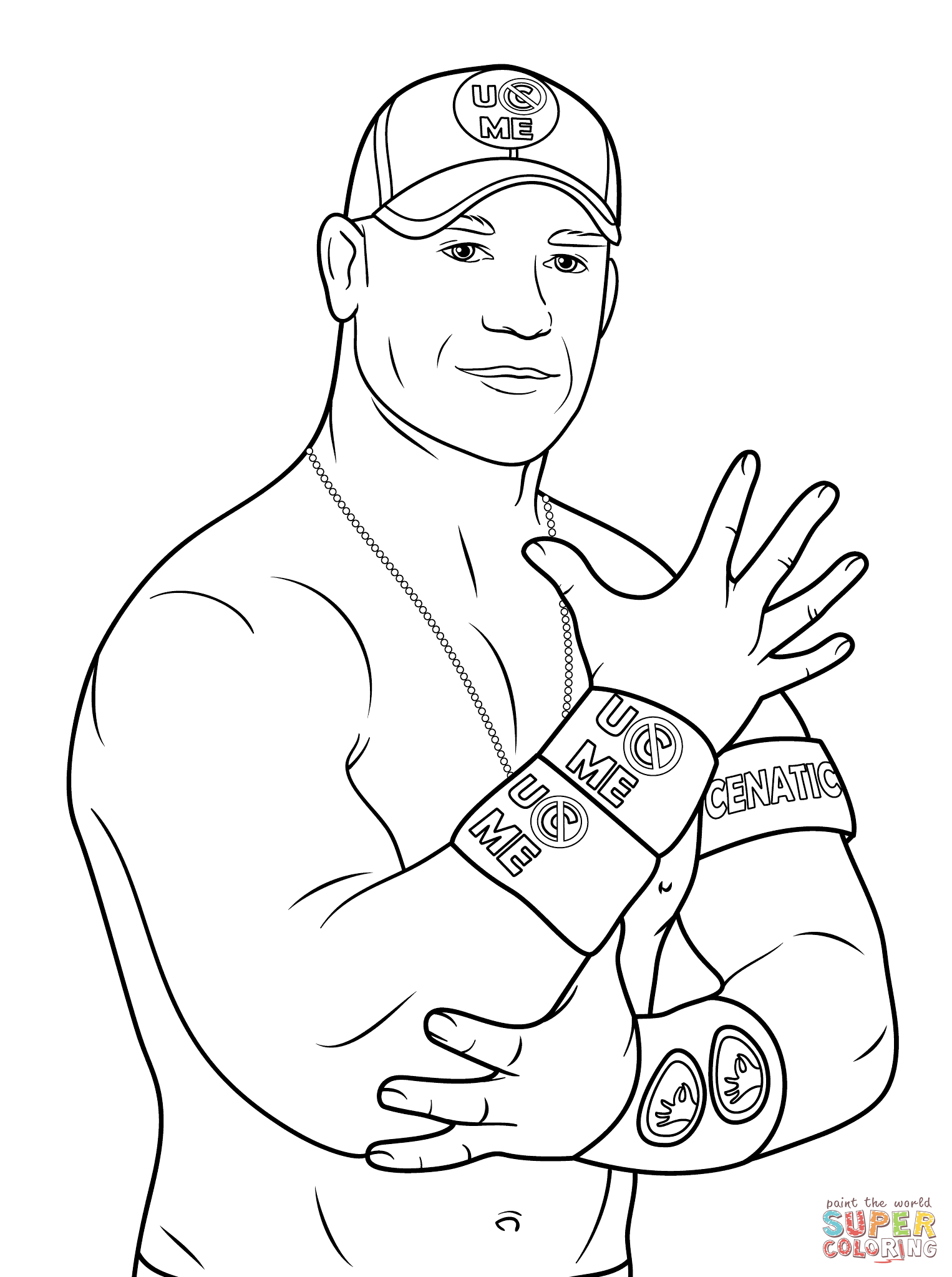 John cena coloring page free printable coloring pages
