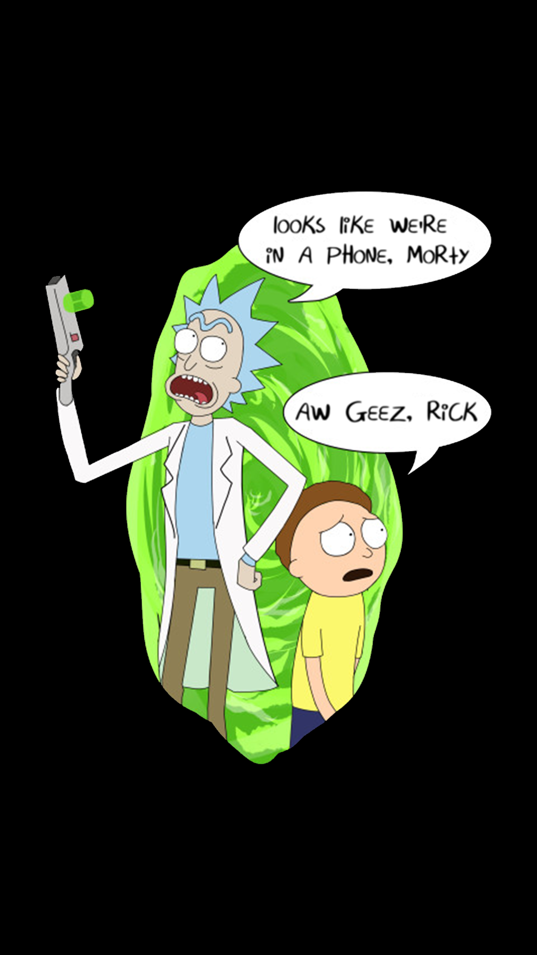 Amoled rick and morty x alternative s size in ment rverticalwallpapers