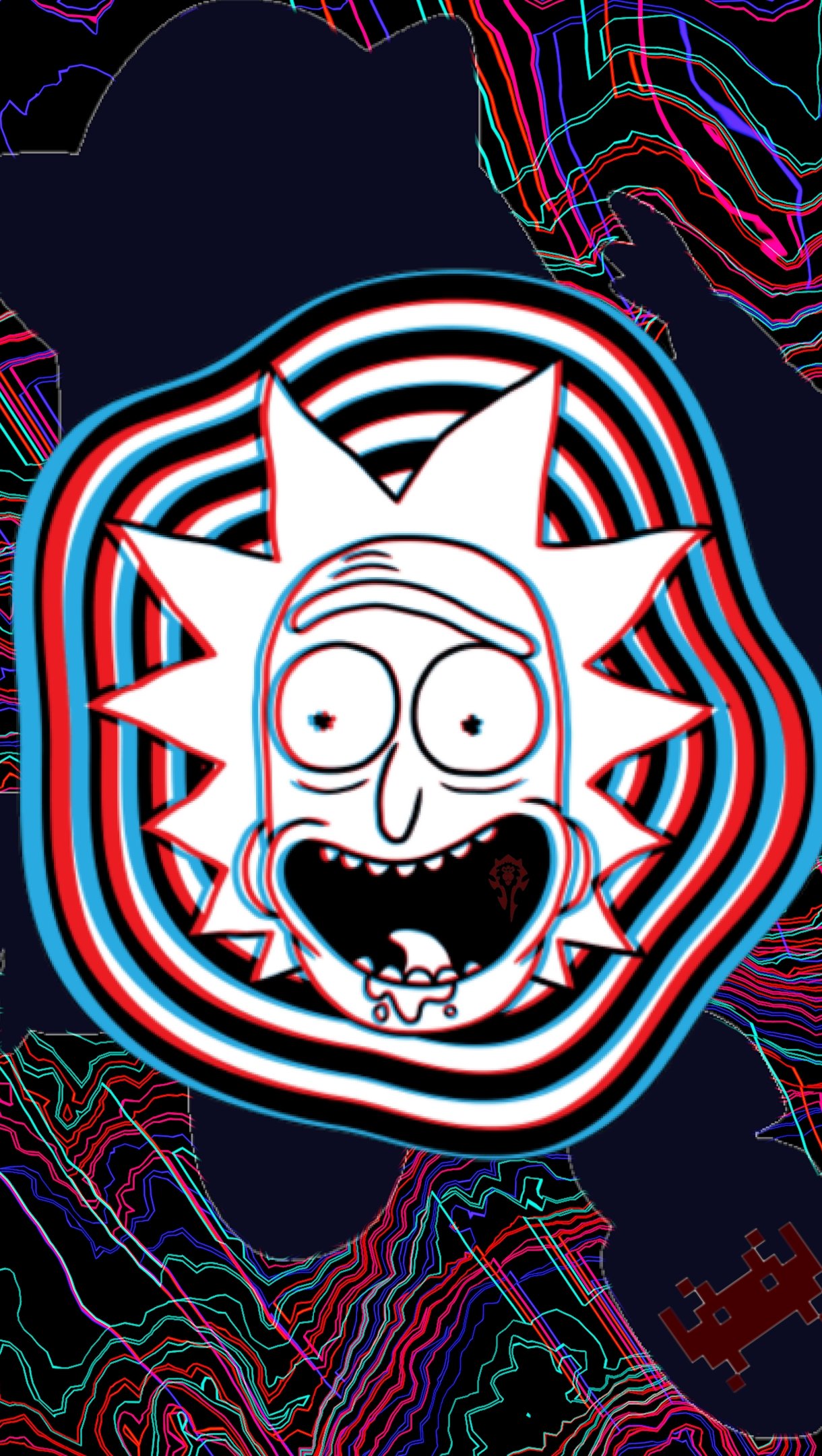 Rick and morty glitch wallpapers