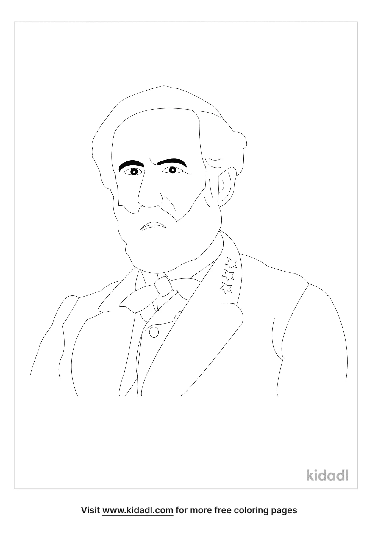 Free robert e lee coloring page coloring page printables