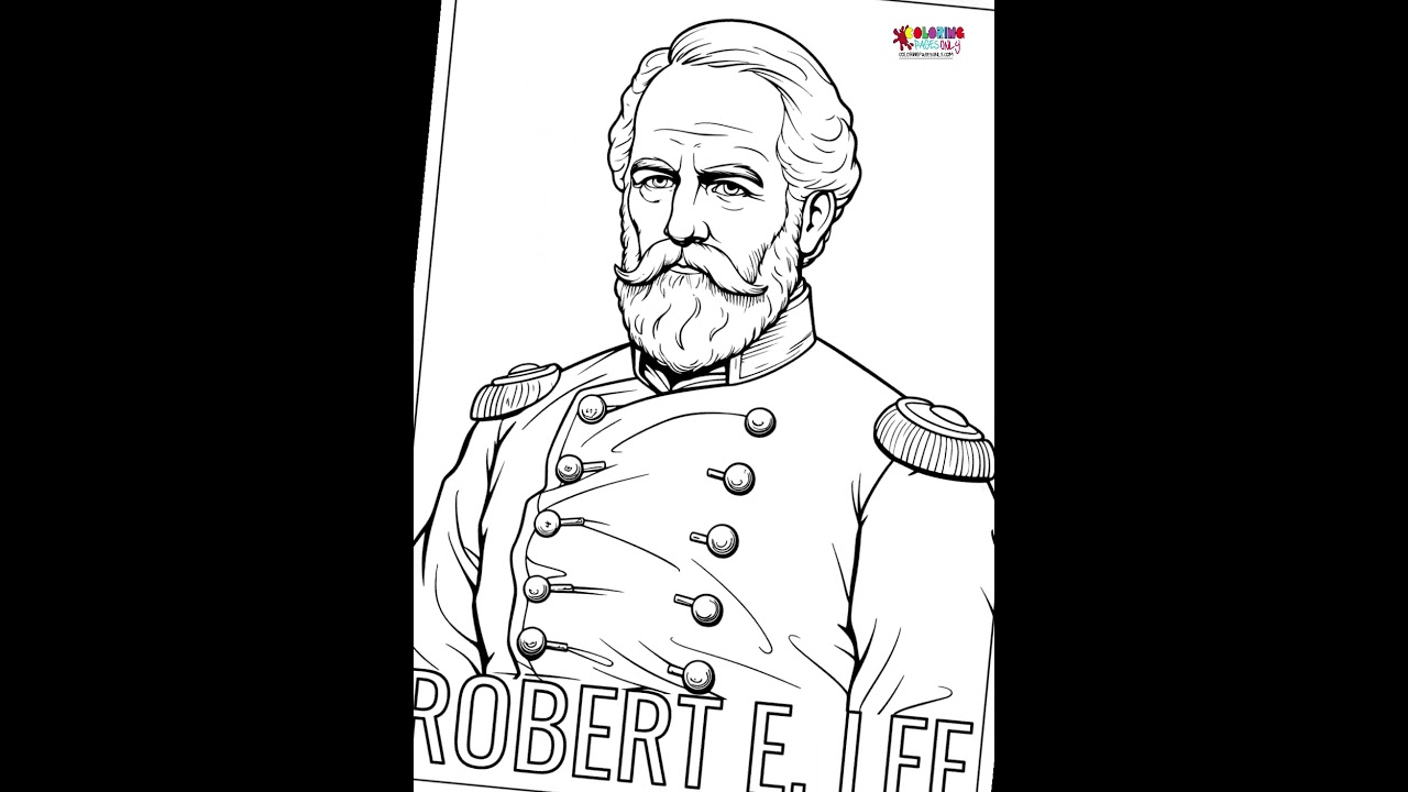 Robert e lee coloring pages free printable coloringpagesonly robertelee shorts