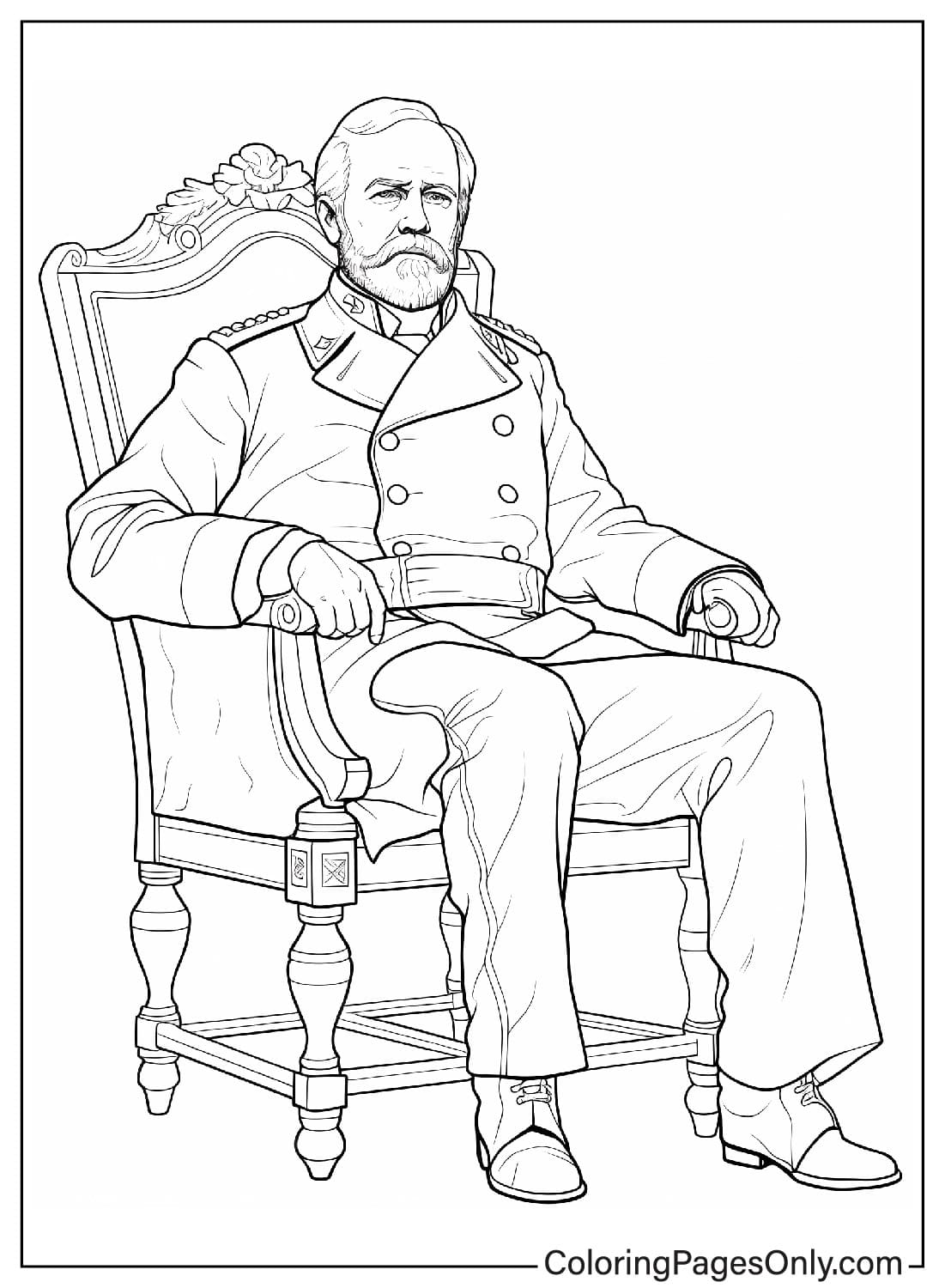 Drawing robert e lee coloring page