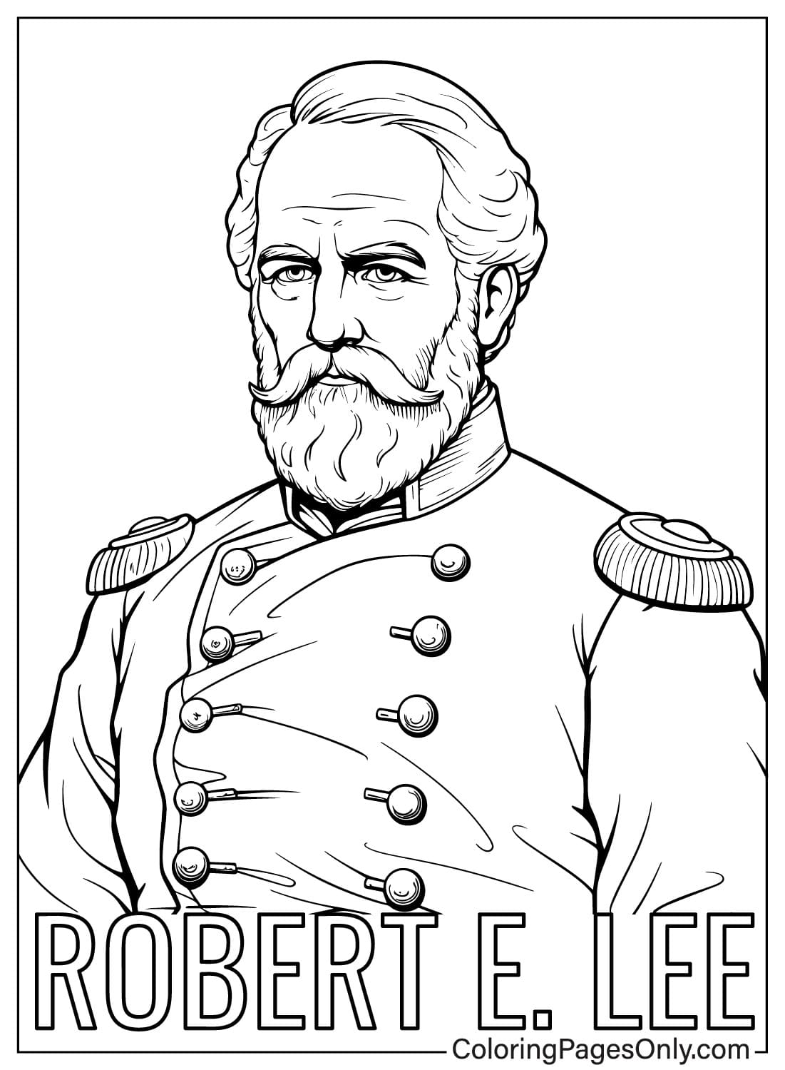Robert e lee coloring pages