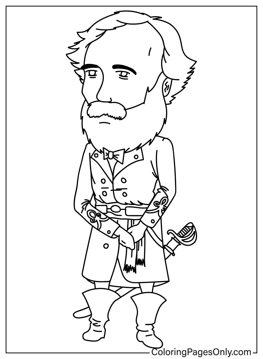 Robert e lee coloring page