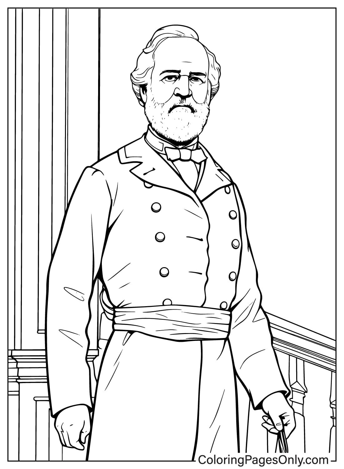 Coloring page robert e lee