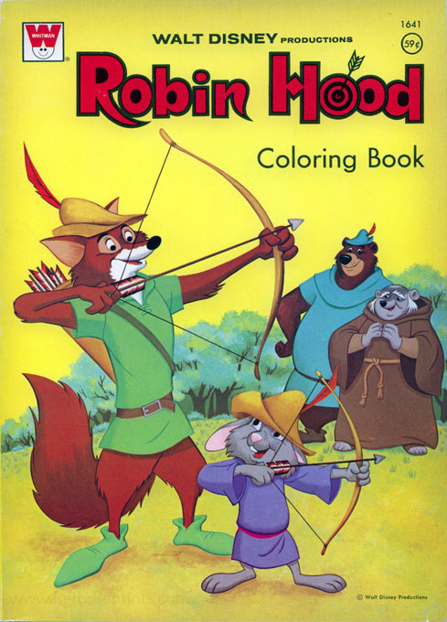 Robin hood coloring book whitman retro reprints