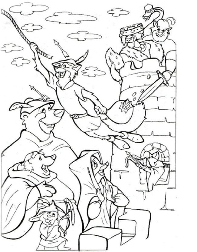 Robin hood coloring pages