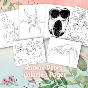Roblox doors coloring pages