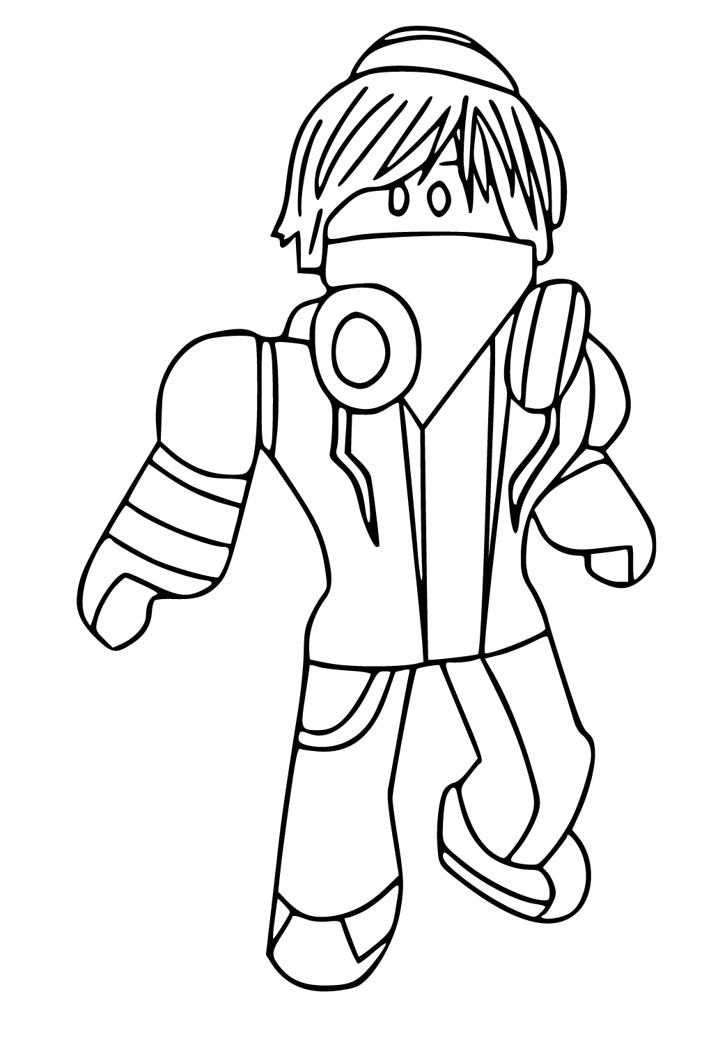 Free printable roblox mask coloring page for adults and kids