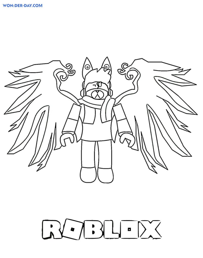 Coloring pages roblox print for free