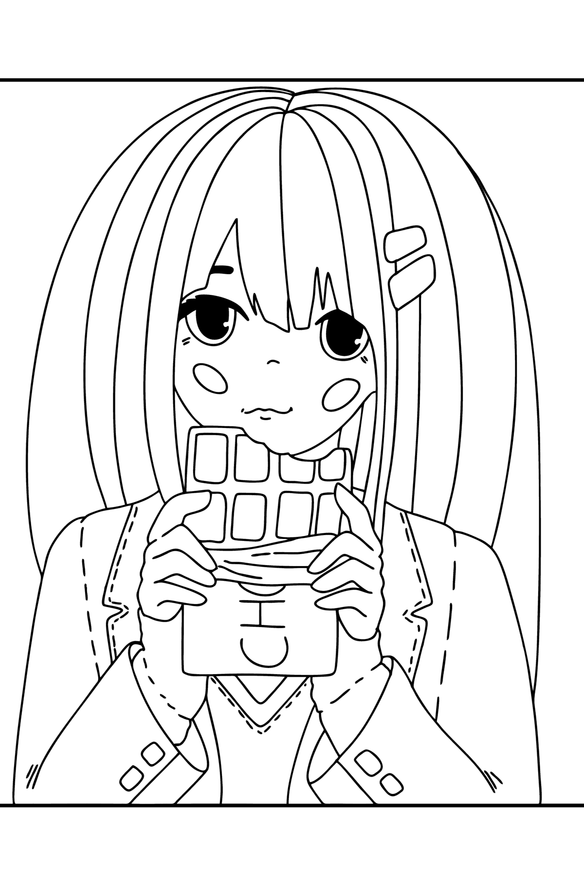 Anime coloring pages for kids â print and online free