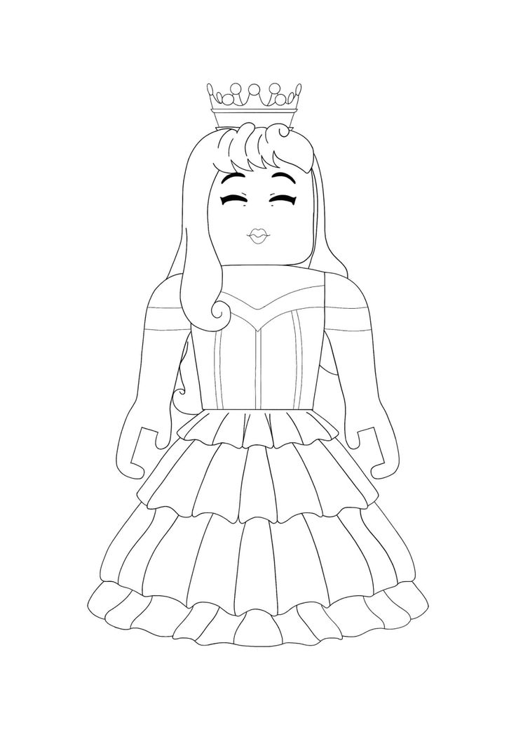 Roblox princess coloring pages