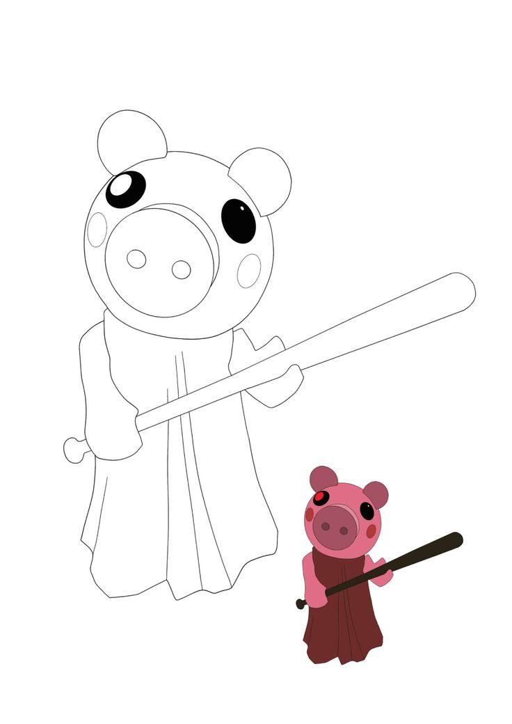 Roblox piggy coloring pages