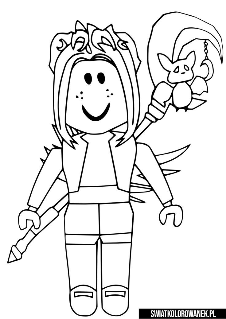 Roblox girl character coloring pages