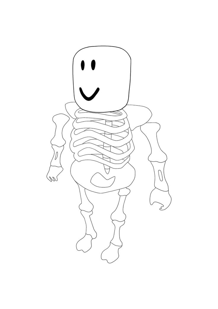 Roblox skeleton coloring pages