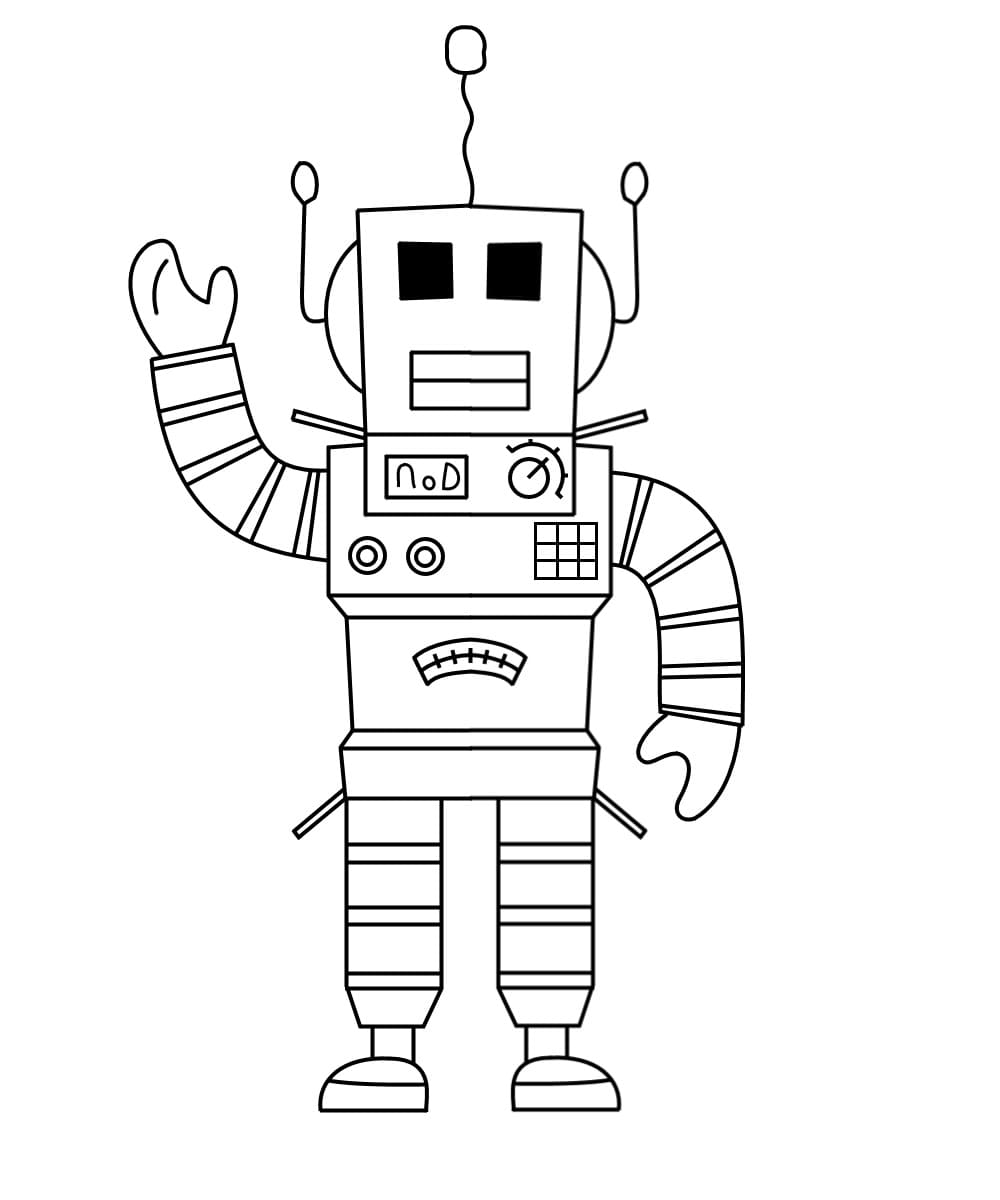 Roblox robot coloring page beautiful drawing