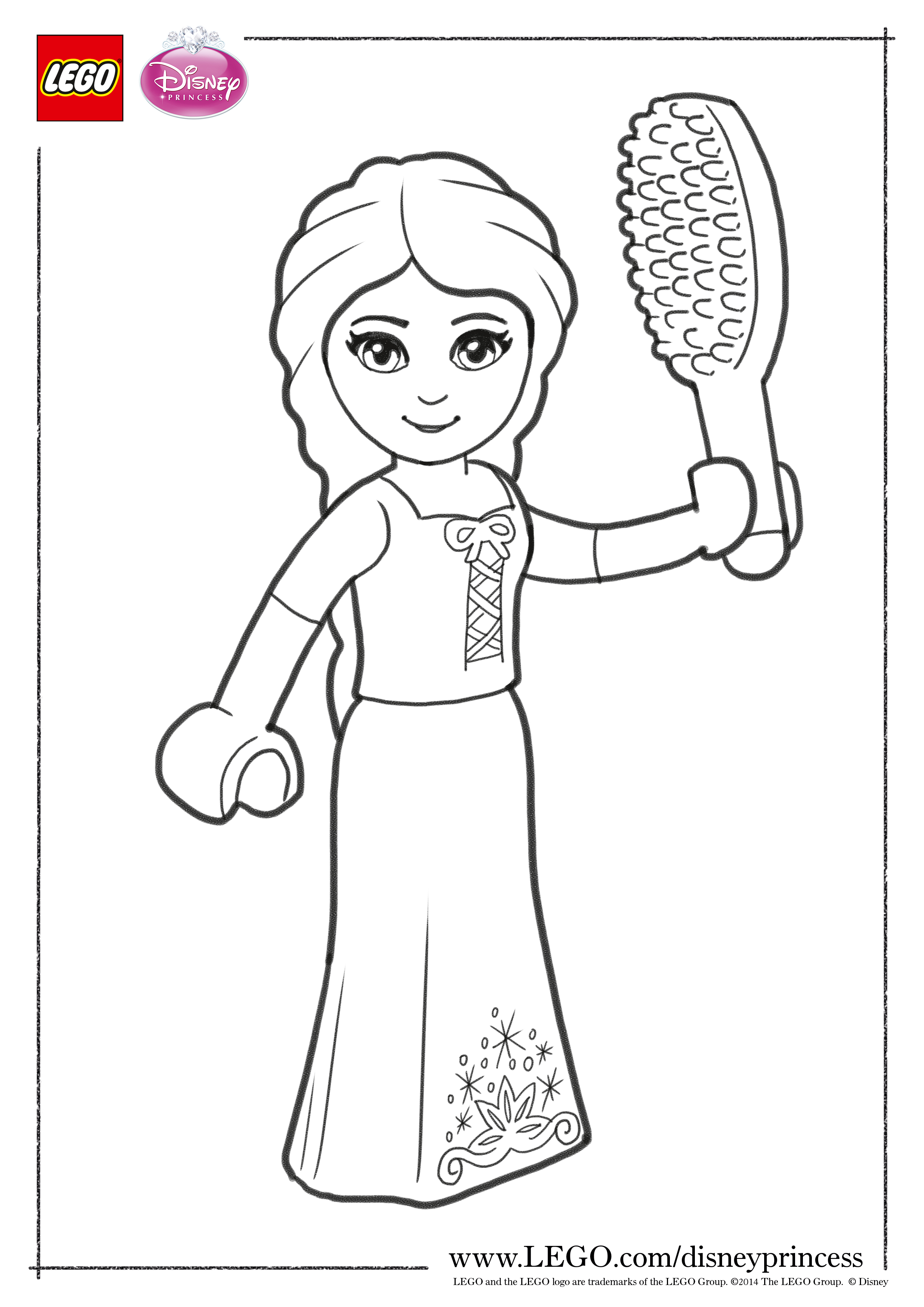 Lego disney princess coloring pages