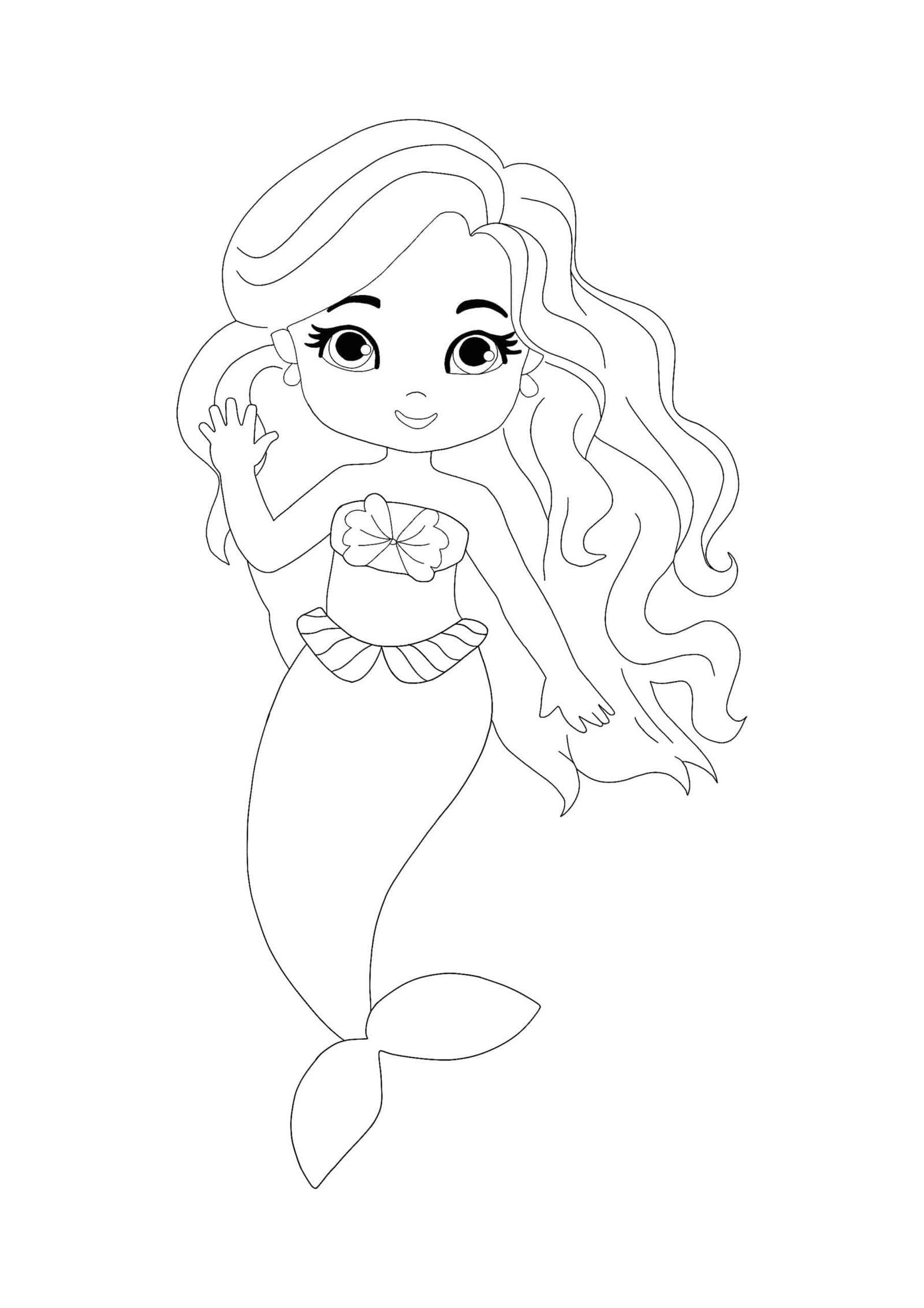 Mermaid princess coloring pages