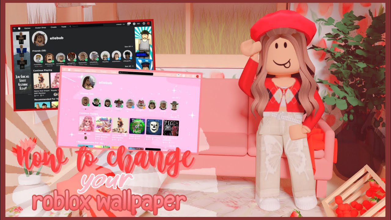 How to change your wallpaper on roblox with a puter tutorial