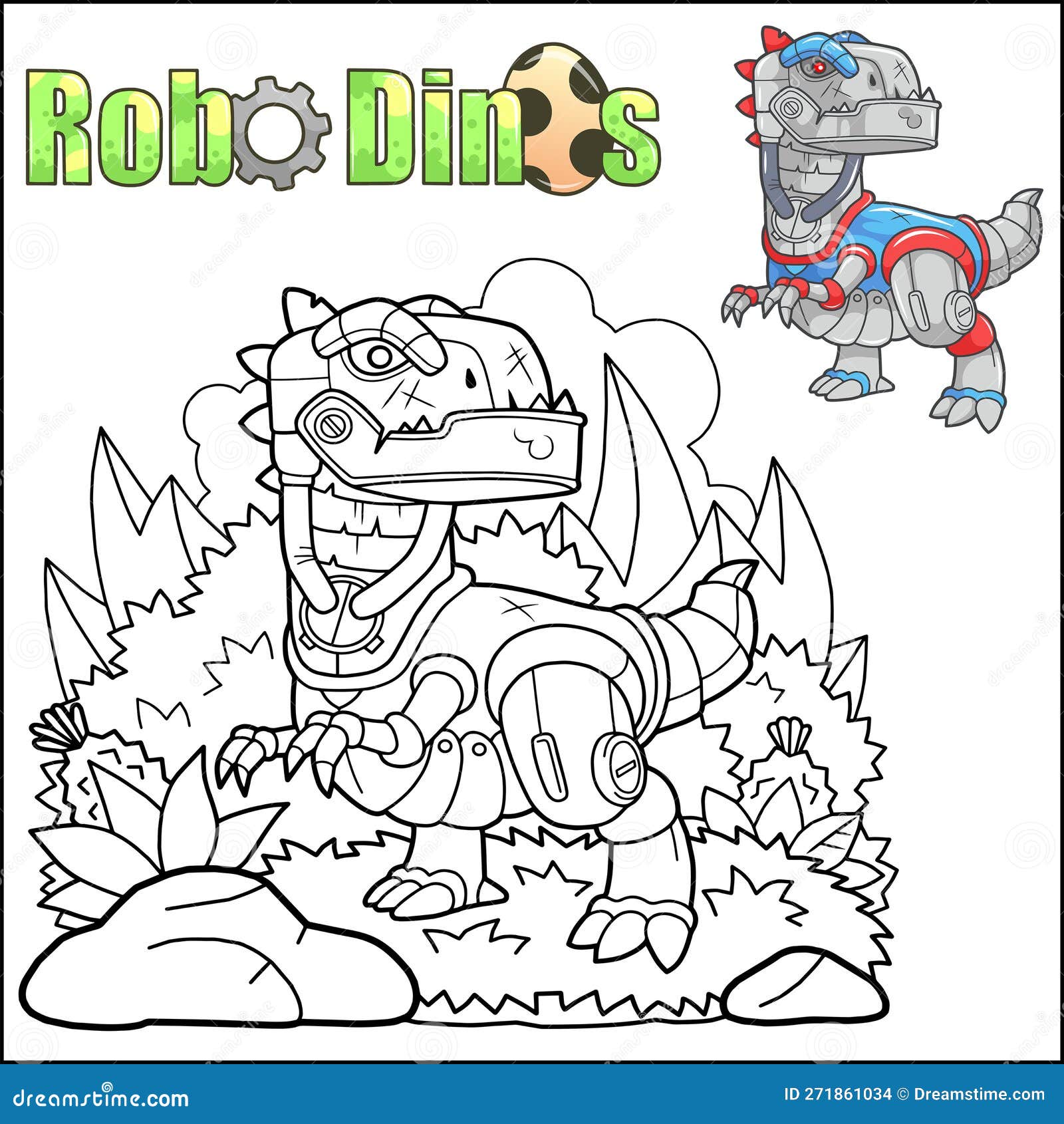 Cartoon robot dinosaur stock vector illustration of fantasy