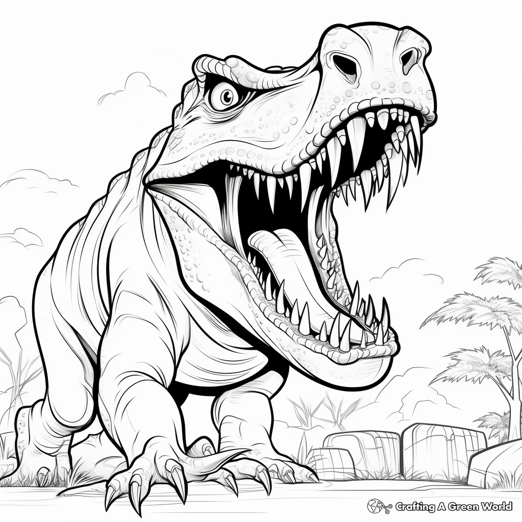 Big dinosaur coloring pages