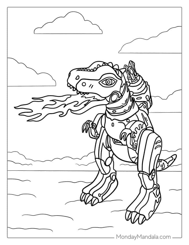 Robot coloring pages free pdf printables